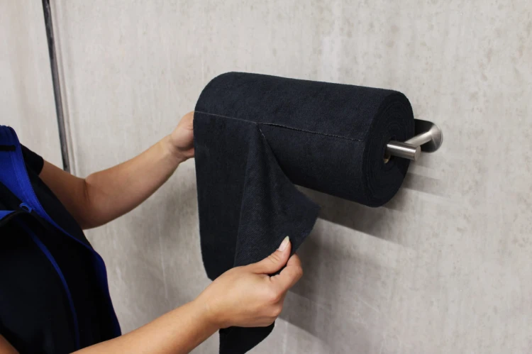 ściereczki z mikrofibry na rolce Cleaneo® 30x30cm czarny.jpg